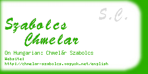 szabolcs chmelar business card